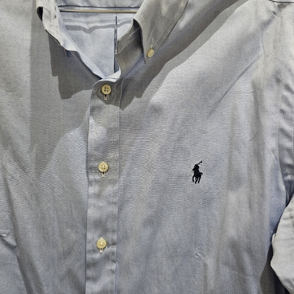 Ralph Lauren 17/43 Mens Blue Oxford Dress Shirt Large - Picture 3 of 7
